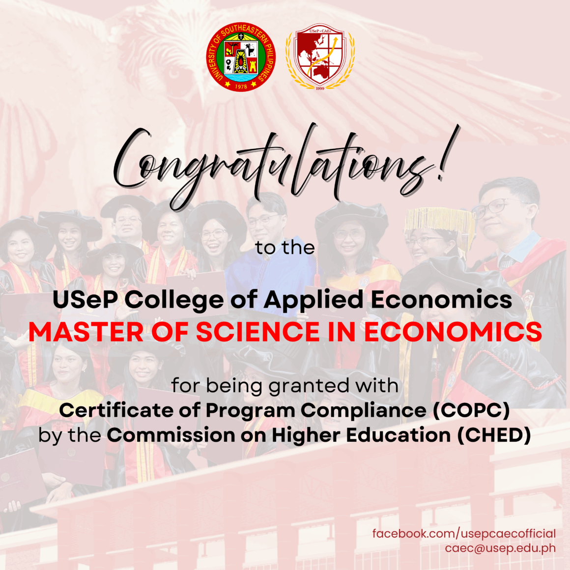 copc Certificate of Program Compliance (COPC) for Master of Science in Economics (MSECON)