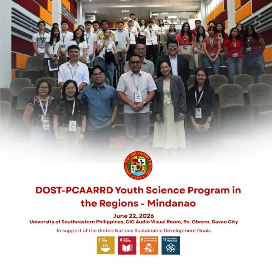 111 USeP launches the DOST-PCAARRD Youth Science Program in the Regions (Mindanao): Inspiring the next generation of Science and Innovation leaders