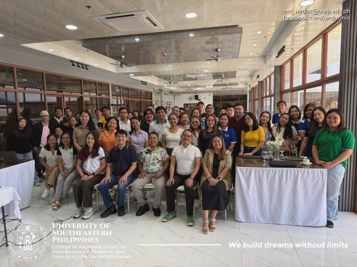 The College of Applied Economics (CAEc), through the Socio-Economic Research and Data Analytics Center (SERDAC) in Mindanao, successfully conducted a four-day training titled “Training on Adaptive Management on PRDP Monitoring and Evaluation.”