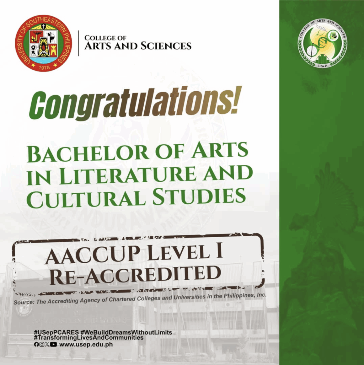 balcs aaccup 1 ๐๐๐๐ ๐ฝ๐ผ๐๐พ๐ program achieves ๐๐๐ซ๐๐ก ๐ ๐ผ๐ผ๐พ๐พ๐๐ accreditation