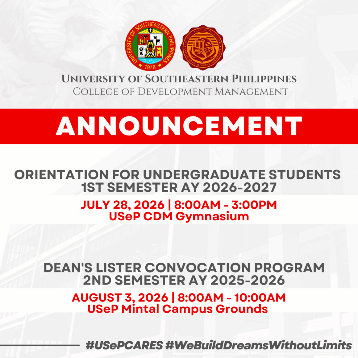 𝐔𝐒𝐞𝐏 𝐂𝐃𝐌 𝐊𝐢𝐜𝐤𝐬 𝐎𝐟𝐟 𝐍𝐞𝐰 𝐀𝐜𝐚𝐝𝐞𝐦𝐢𝐜 𝐘𝐞𝐚𝐫 𝐰𝐢𝐭𝐡 𝐊𝐞𝐲 𝐒𝐭𝐮𝐝𝐞𝐧𝐭 𝐄𝐯𝐞𝐧𝐭𝐬