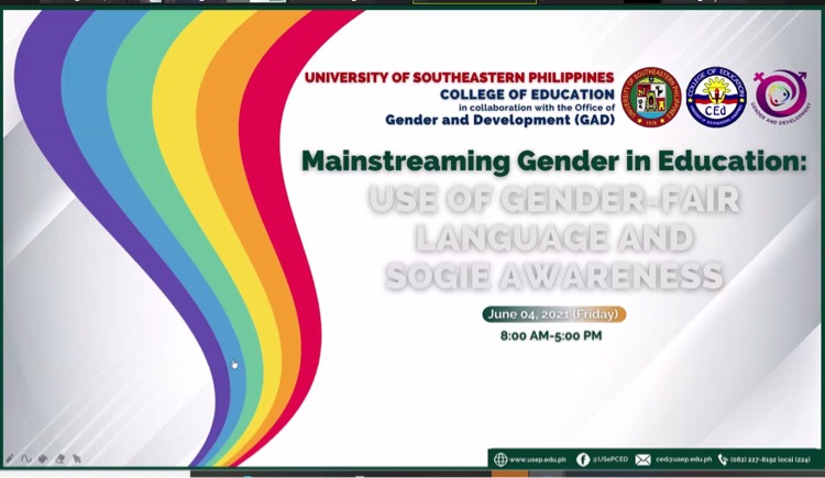 DAF7CD3F-F37E-4A27-92D3-B3810BB54591 CED conducts webinar on Mainstreaming Gender in Education: Use of Gender-Fair Language and SOGIE Awareness