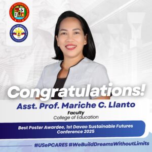 576852539_1282626826998975_4099876782230954431_n Asst. Prof. Mariche C. Llanto wins best poster award at DSFC 2025