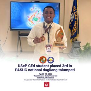 Daglian USeP CEd student placed 3rd in PASUC national dagliang talumpati