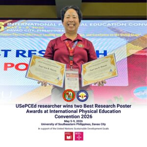Dr. Mancao USePCEd researcher wins two Best Research Poster Awards at International Physical Education Convention 2026