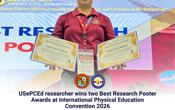 Dr. Mancao USePCEd researcher wins two Best Research Poster Awards at International Physical Education Convention 2026