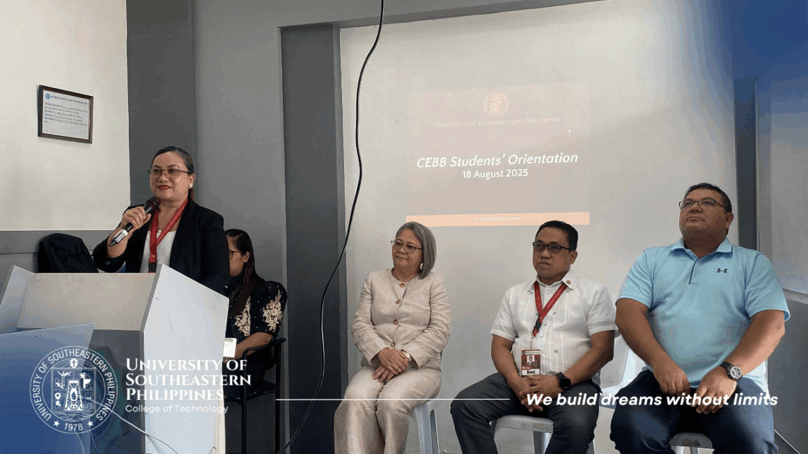 The University of Southeastern Philippines (USeP), through the College of Technology (CT), held the Student Orientation