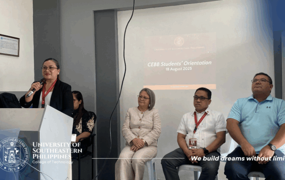 1 (2) The University of Southeastern Philippines (USeP), through the College of Technology (CT), held the Student Orientation