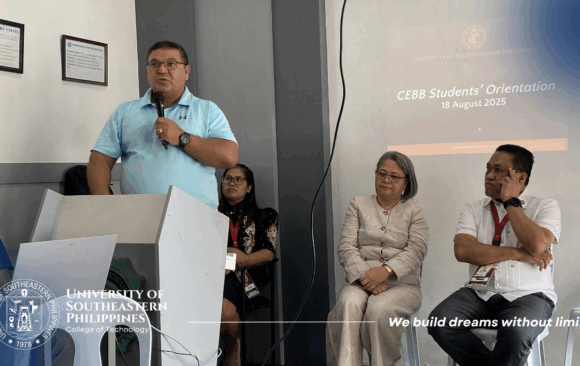 1 (3) The University of Southeastern Philippines (USeP), through the College of Technology (CT), held the Student Orientation
