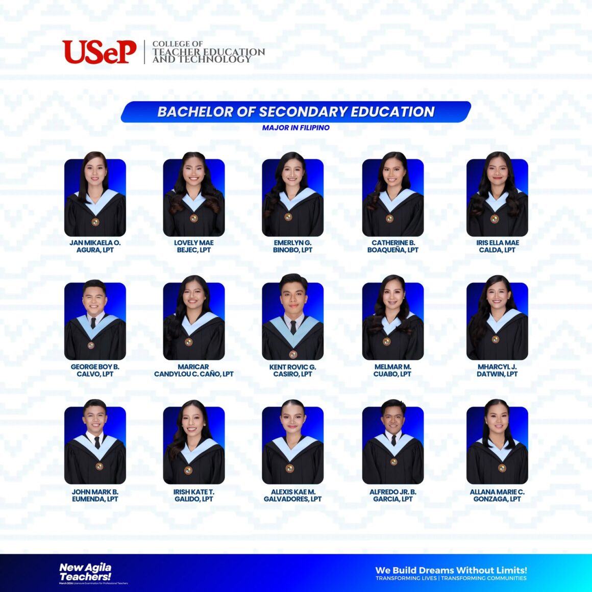 Newly Agila Teachers (March 2026 Licensure Examinations for Professional Teachers)