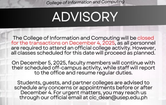 [ 𝐀𝐝𝐯𝐢𝐬𝐨𝐫𝐲 ] Closed for the office transactions on December 4, 2025
