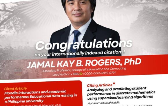12 Congratulations to Dr. Jamal Kay B. Rogers and Dr. Tamara Cher R. Mercado of the College of Information and Computing (CIC)