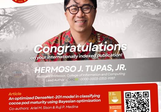 4 πΎπππππΌππππΌπππππ | Congratulations to Asst. Prof. Hermoso J. Tupas, Jr. of the College of Information and Computing (CIC) on his international publication in a Scopus-indexed conference proceedings, published by IEEE. This article was his second publication in 2025.