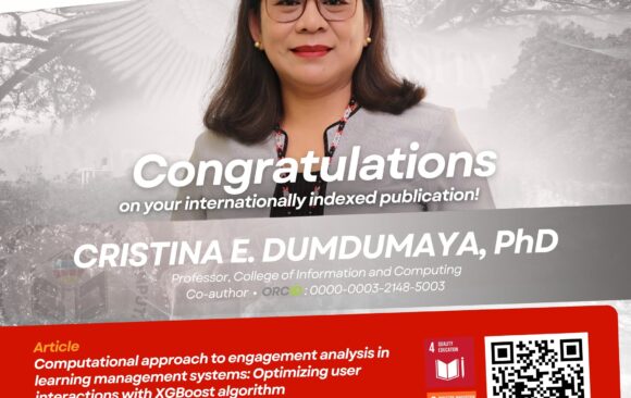 7 𝘾𝙊𝙉𝙂𝙍𝘼𝙏𝙐𝙇𝘼𝙏𝙄𝙊𝙉𝙎 | Congratulations to Dr. Cristina E. Dumdumaya of the College of Information and Computing (CIC)