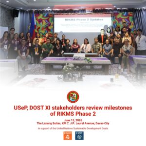 [𝐃𝐑𝐈𝐕𝐈𝐍𝐆 𝐃𝐈𝐆𝐈𝐓𝐀𝐋 𝐈𝐍𝐍𝐎𝐕𝐀𝐓𝐈𝐎𝐍] USeP, DOST XI stakeholders review milestones of RIKMS Phase 2