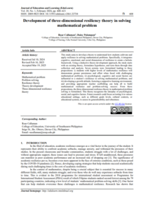 CALLAMAN-220x300 Development of three-dimensional resiliency theory in solving mathematical problem
