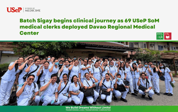 SoM Article Banner (1) Batch Sigay begins clinical journey as 69 USeP SoM medical clerks deployed Davao Regional Medical Center