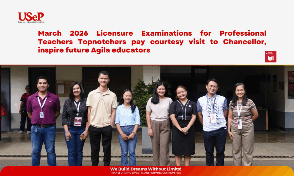 TMC Article Banner (1) March 2026 Licensure Examinations for Professional Teachers Topnotchers pay courtesy visit to Chancellor, inspire future Agila educators