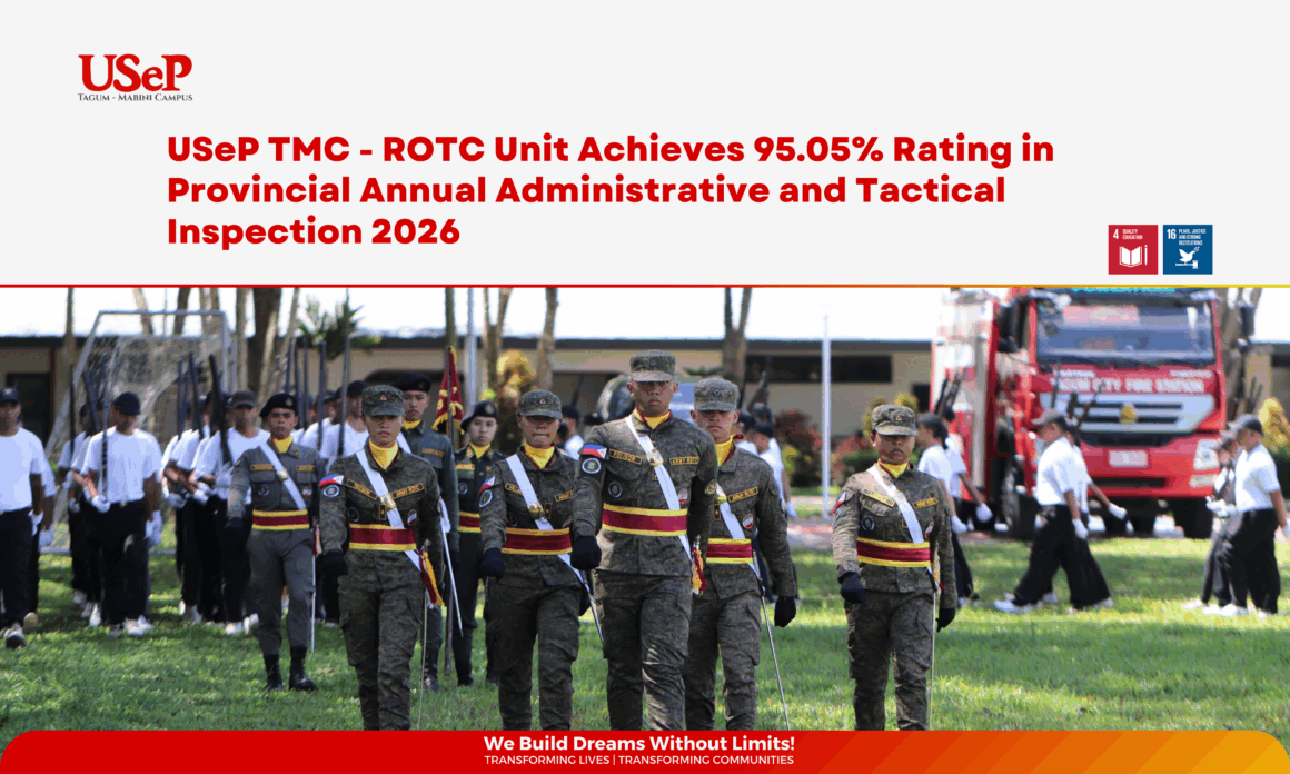 TMC Article Banner USeP TMC – ROTC Unit Achieves 95.05% Rating in Provincial Annual Administrative and Tactical Inspection 2026