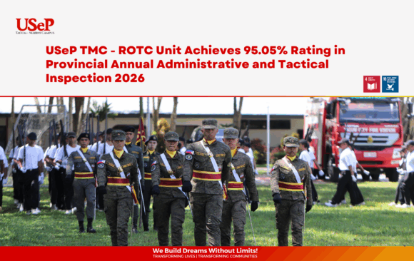 TMC Article Banner USeP TMC – ROTC Unit Achieves 95.05% Rating in Provincial Annual Administrative and Tactical Inspection 2026