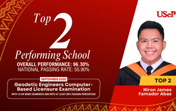 TopnotcherArticle-Banner-20 Proudly USeP: 96.30% Passing Rate + Top 2 Geodetic Engineer!