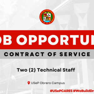 USeP Job Hiring! USeP is in need of two (2) non-teaching personnel for the Office of the Advanced Studies – Obrero Campus
