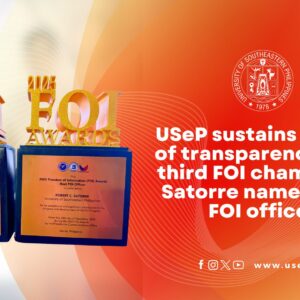 USeP sustains legacy of transparency with third FOI champ win; Satorre named best FOI officer