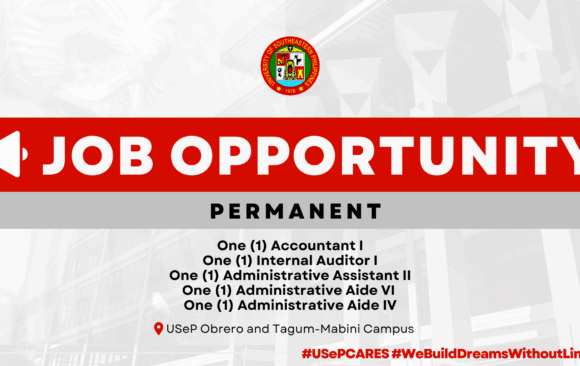 USeP Job Hiring! USeP is in need of five (5) non-teaching personnel for Obrero and Tagum-Mabini Campus