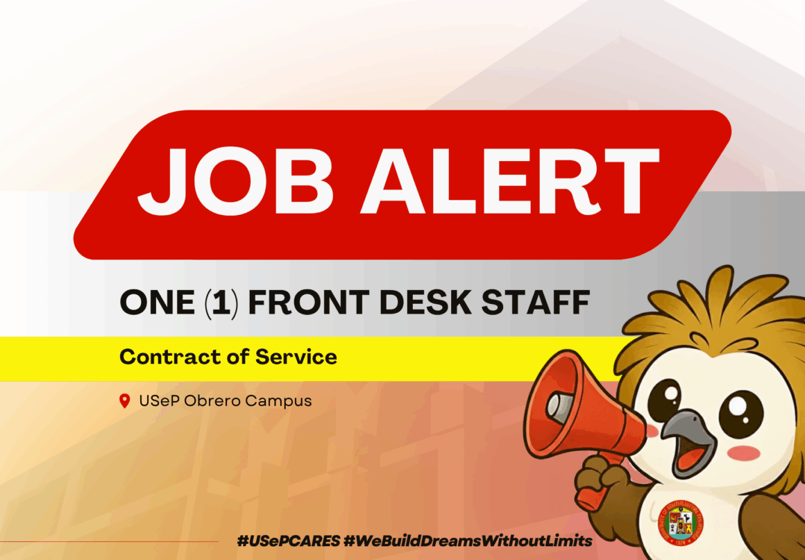 USeP Job Hiring! USeP is in need of one (1) non-teaching personnel for USeP Resource Management Division/ University Hotel – Obrero Campus