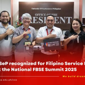 [President in Action] USeP recognized for Filipino Service Excellence at the National FBSE Summit 2025