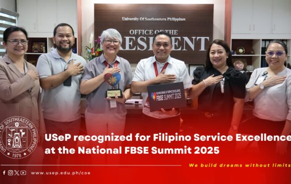 [President in Action] USeP recognized for Filipino Service Excellence at the National FBSE Summit 2025