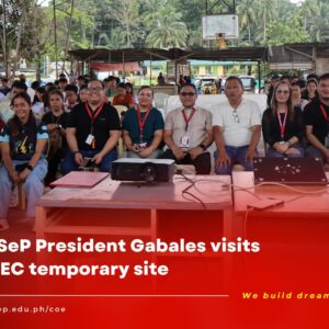 [President in Action] USeP President Gabales visits MEC temporary site