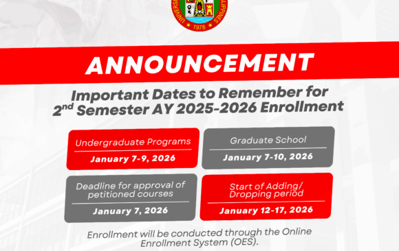 2026-Graphics Important Dates for Second Semester AY 2025-2026 Enrollment