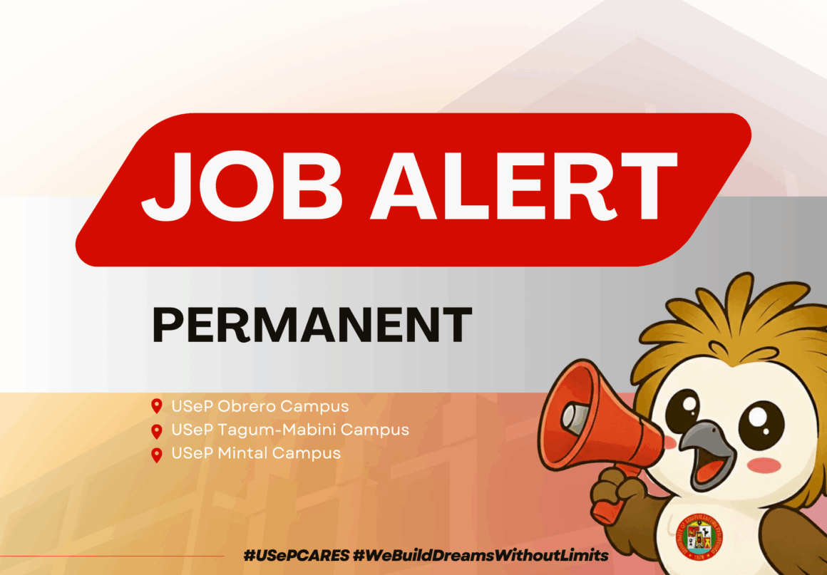 USeP Job Hiring! USeP is in need of five (5) non-teaching personnel for USeP Obrero, Mintal, and Tagum-Mabini Campuses