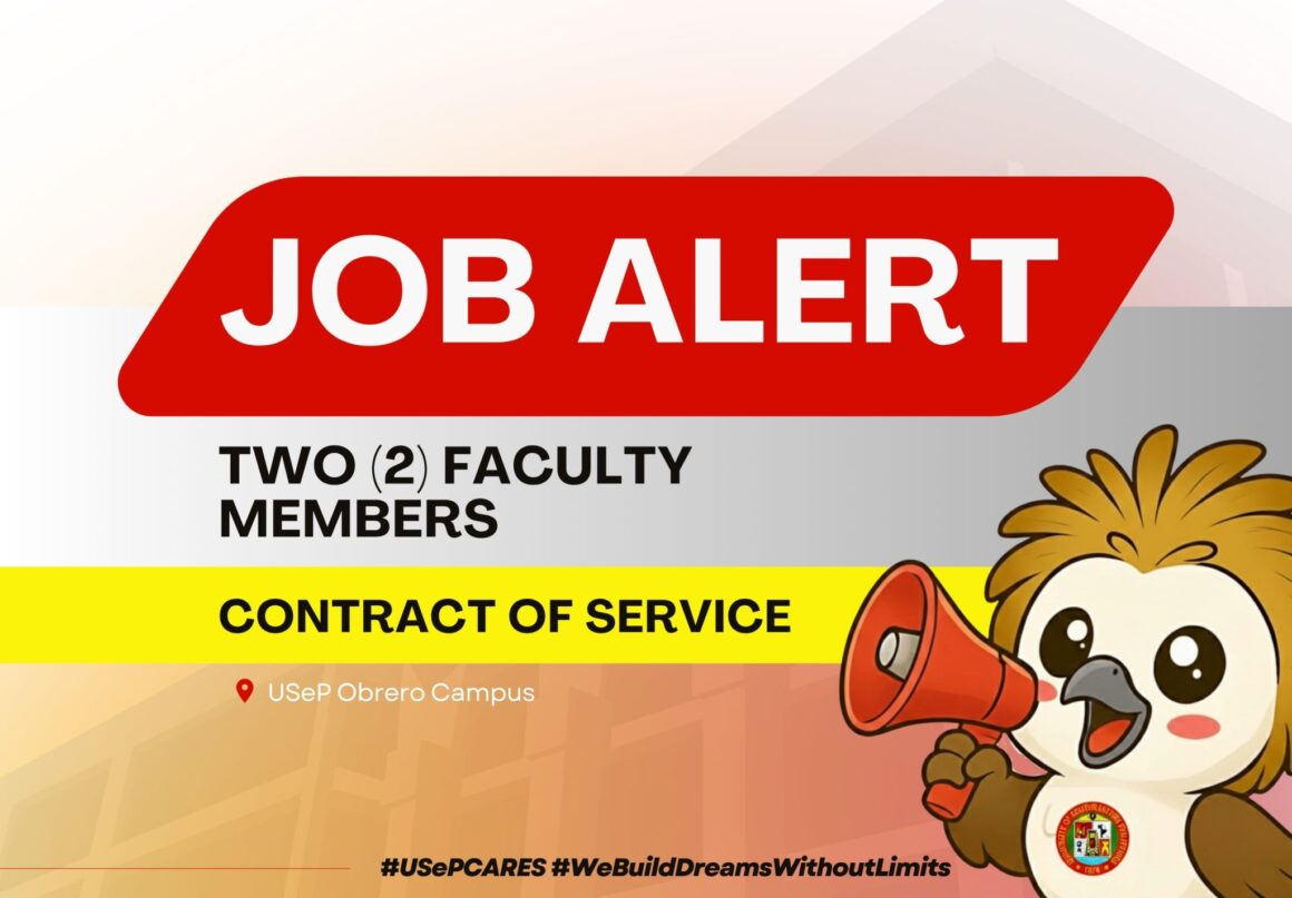 USeP Job Hiring! USeP is in need of two (2) teaching personnel for USeP College of Arts and Sciences, Obrero Campus
