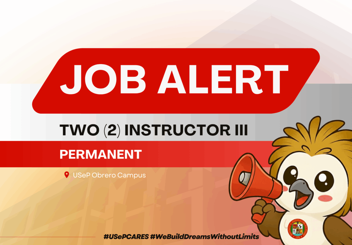 USeP Job Hiring! USeP is in need of two (2) teaching personnel for USeP Obrero Campus