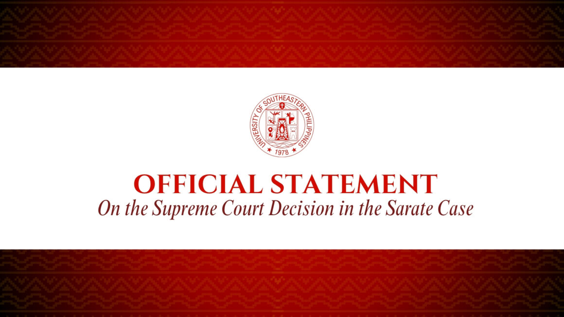 TopnotcherArticle-Banner-11 OFFICIAL STATEMENT ON THE SUPREME COURT DECISION IN THE SARATE CASE