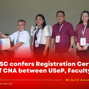 TopnotcherArticle-Banner-12 CSC confers Registration Certificate of CNA between USeP, Faculty Fed